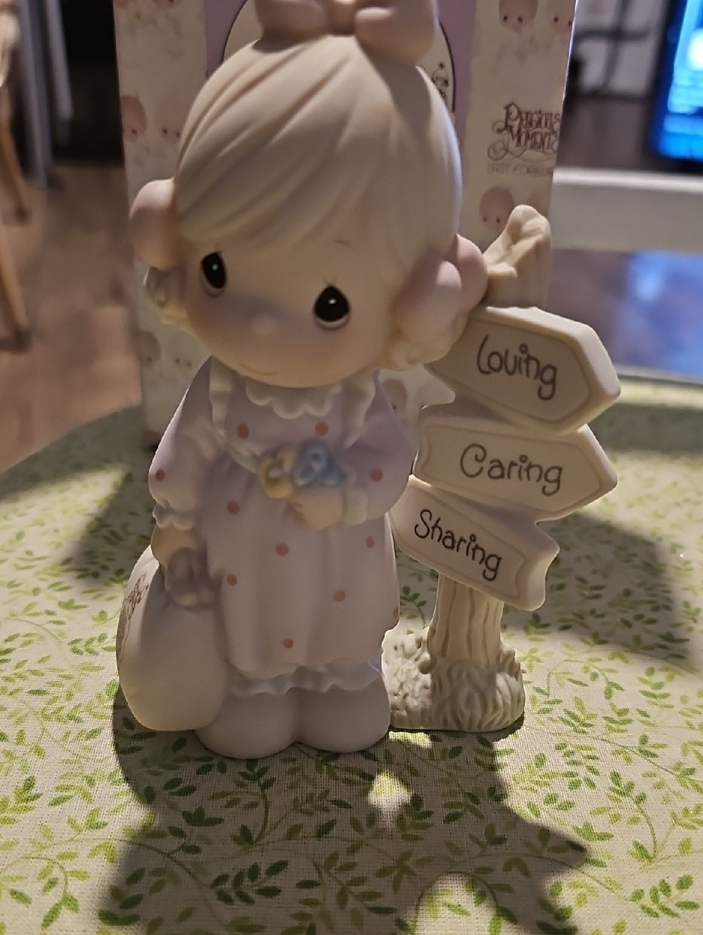 Precious Moments Girl Figurine  90s Collectible Porcelain Love Caring